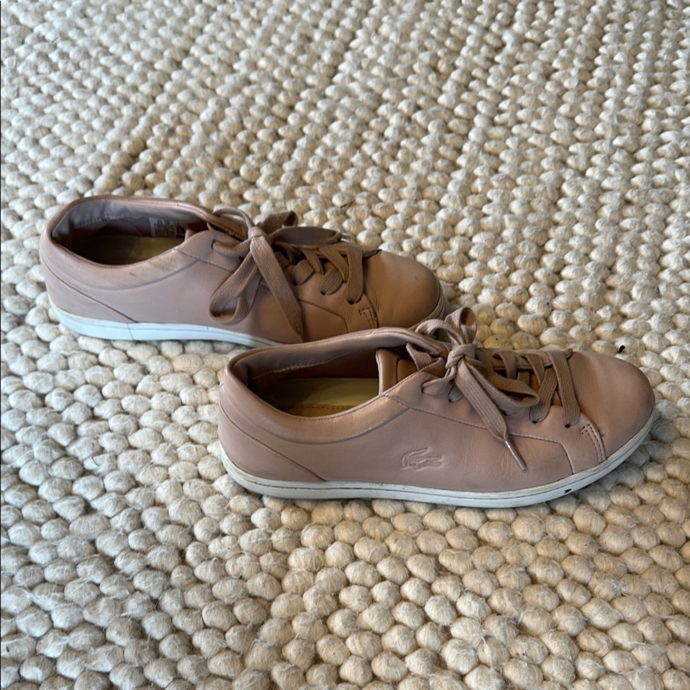 Lacoste Pink Leather Sneakers Casual